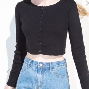 brandy melville black athelia cardigan
